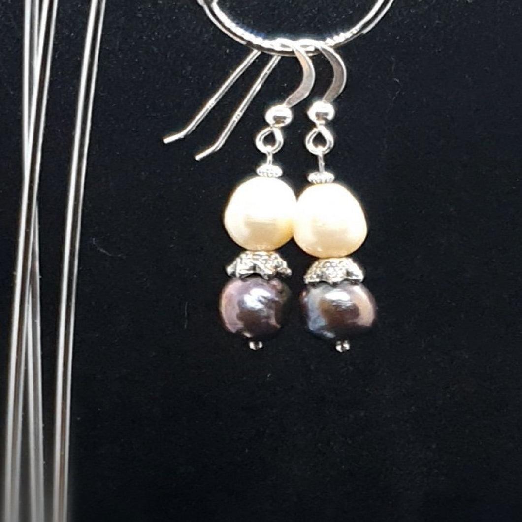 Australian Made Up-cycled
Vintage Copper Blue Baroque Pearl Earrings